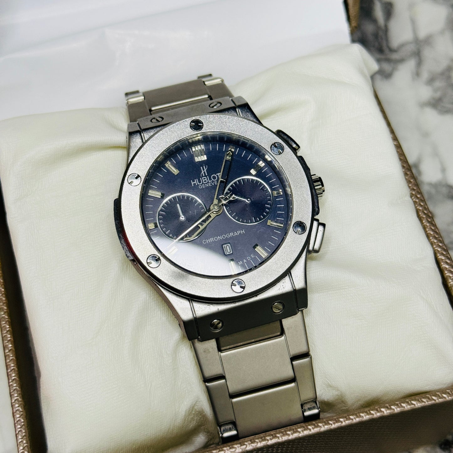 Hublot Stainless Steel ā Ocean Chronograph Dial