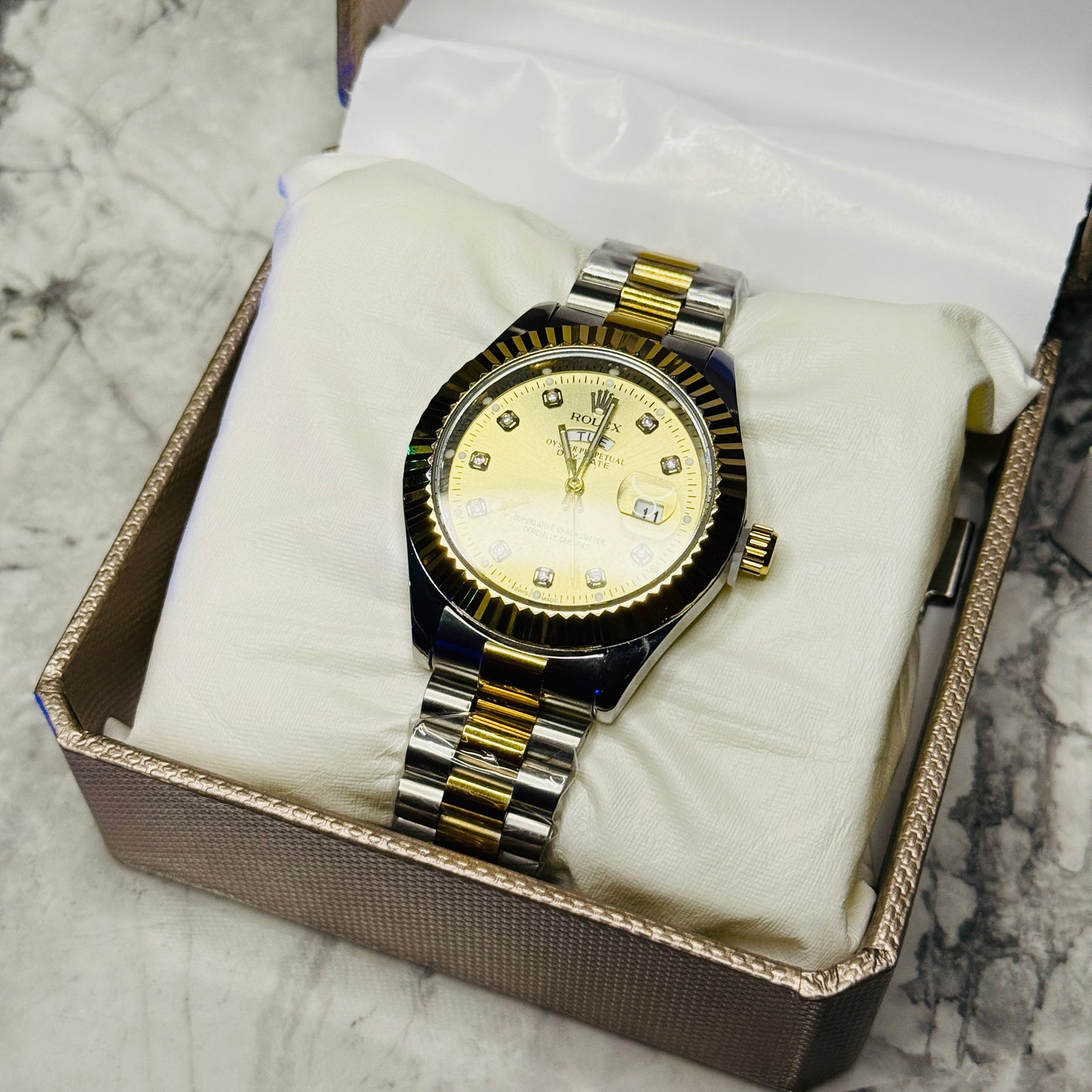 Rolex Stainless Steel 2-Tone – Golden Dial
