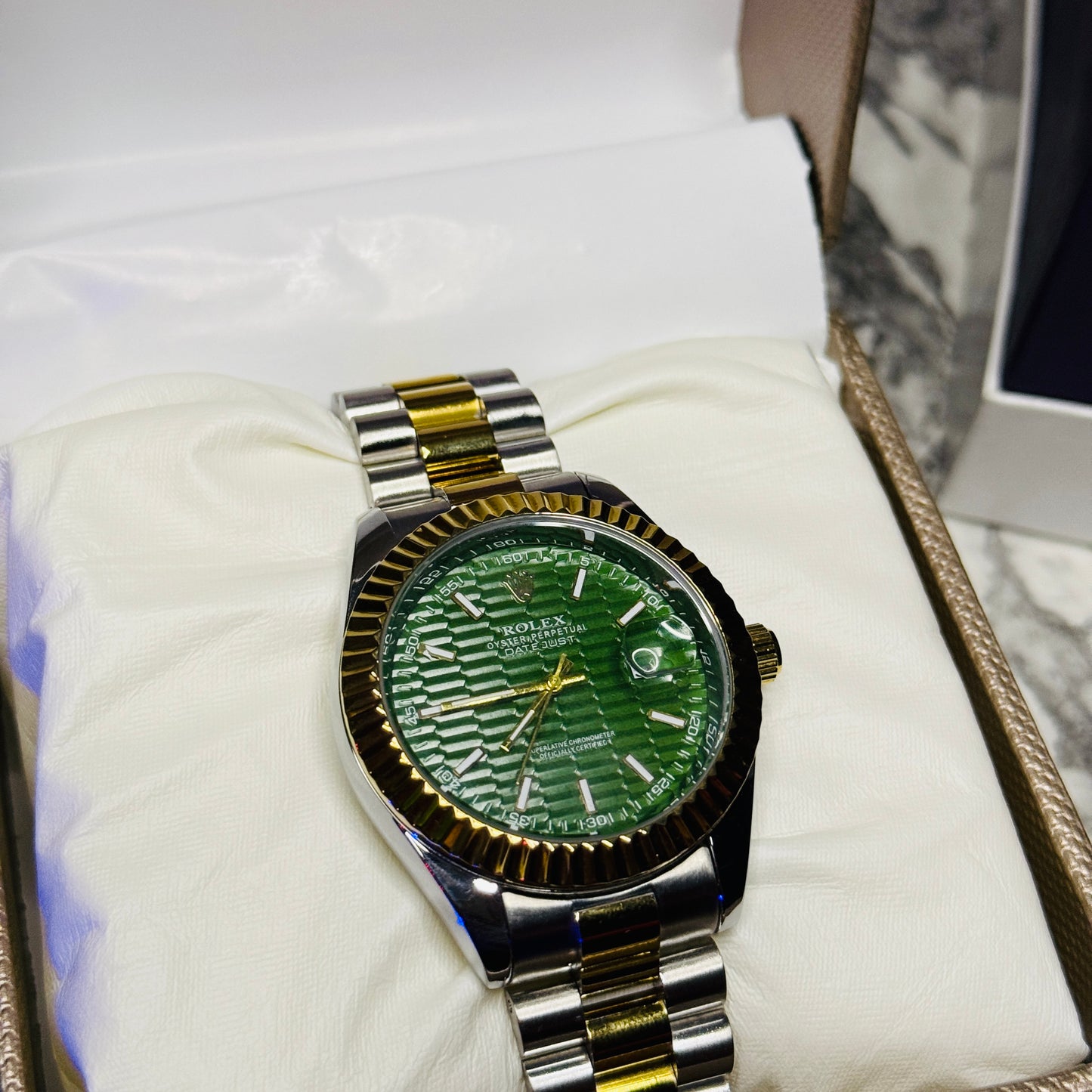 Rolex Stainless Steel 2-Tone – Green Dial
