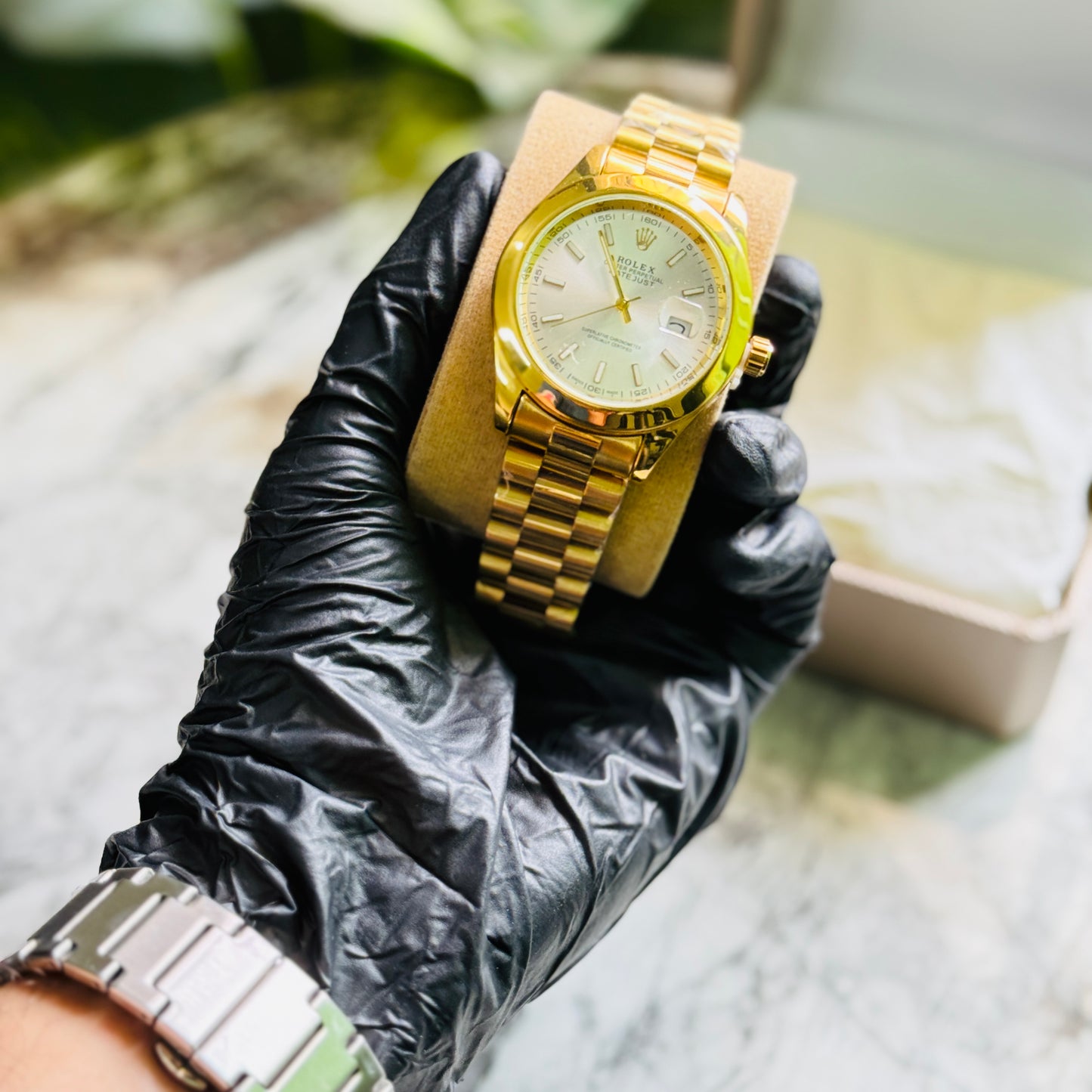 Rolex Full Golden Chain – White Dial