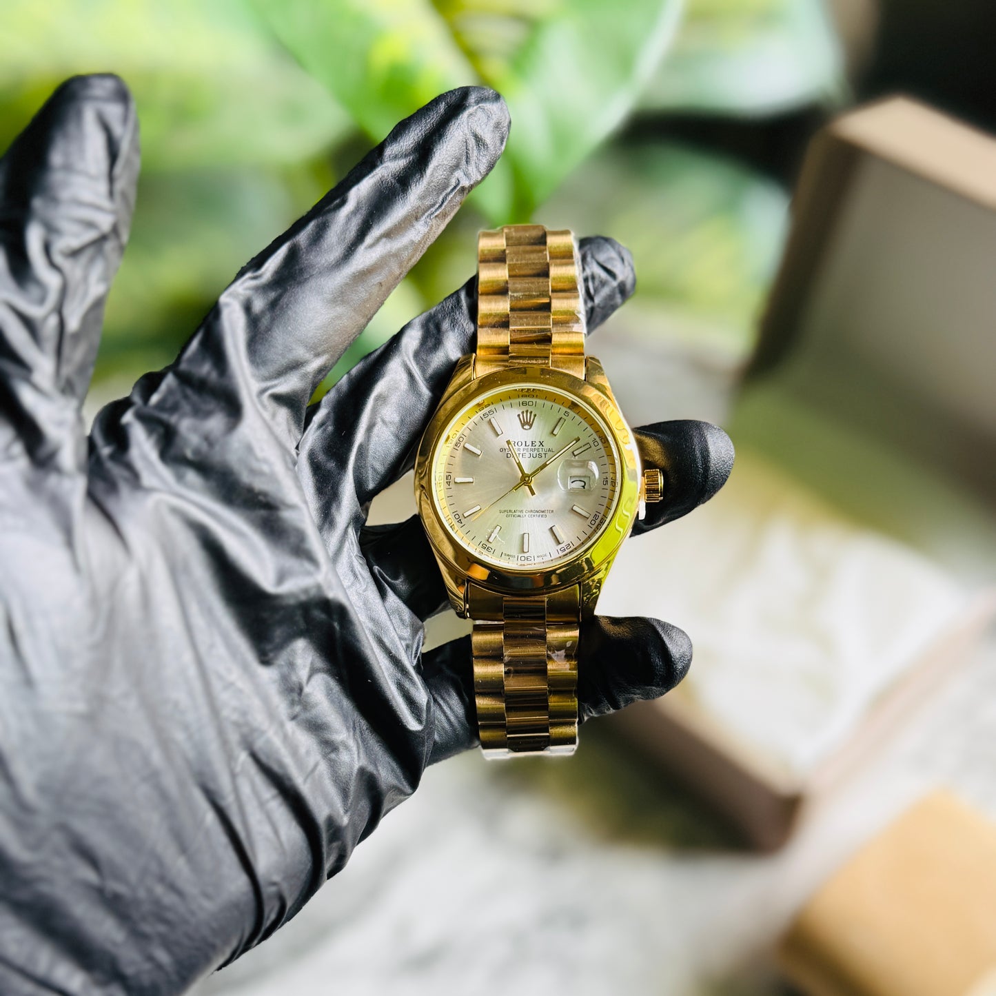 Rolex Full Golden Chain – White Dial