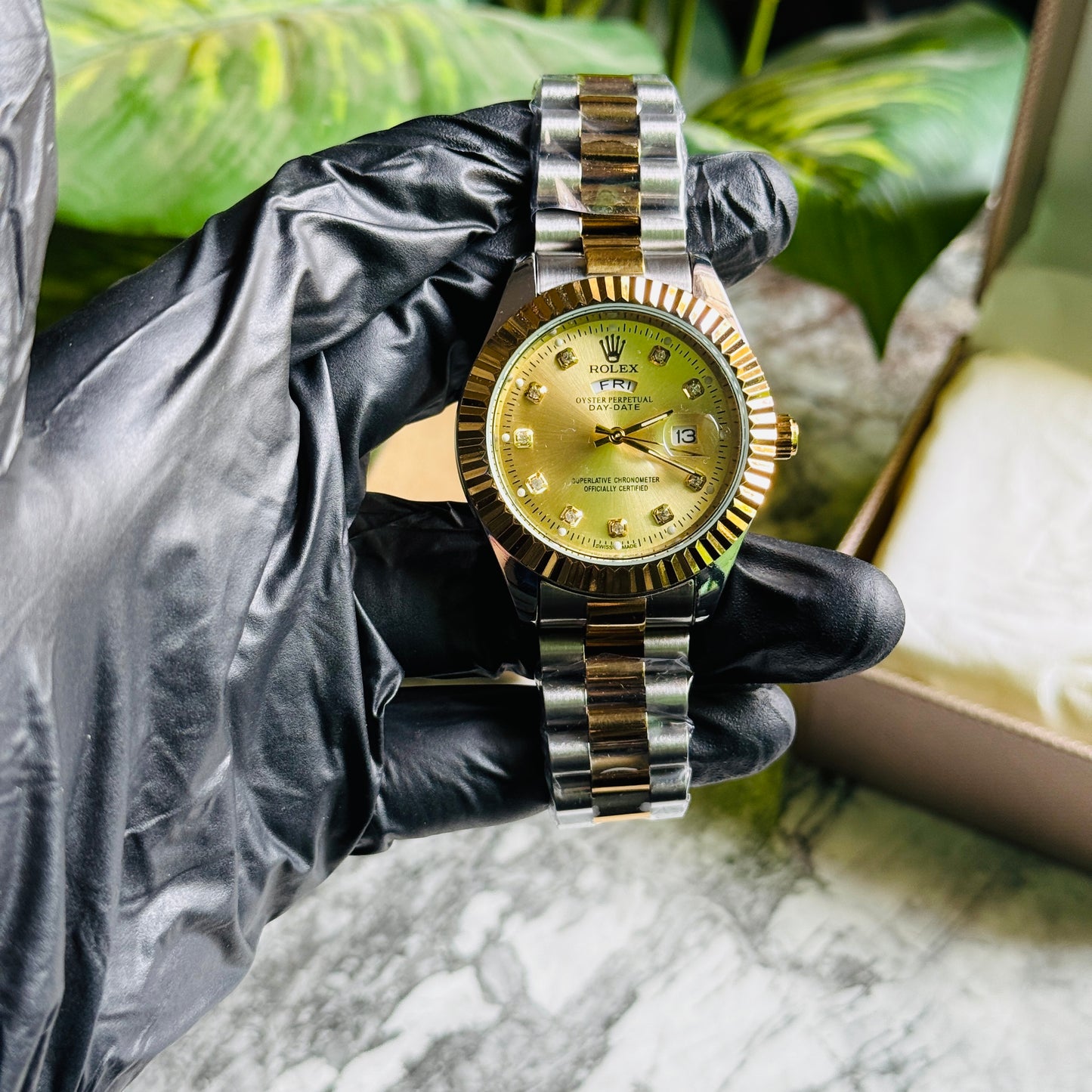 Rolex Stainless Steel 2-Tone – Golden Dial