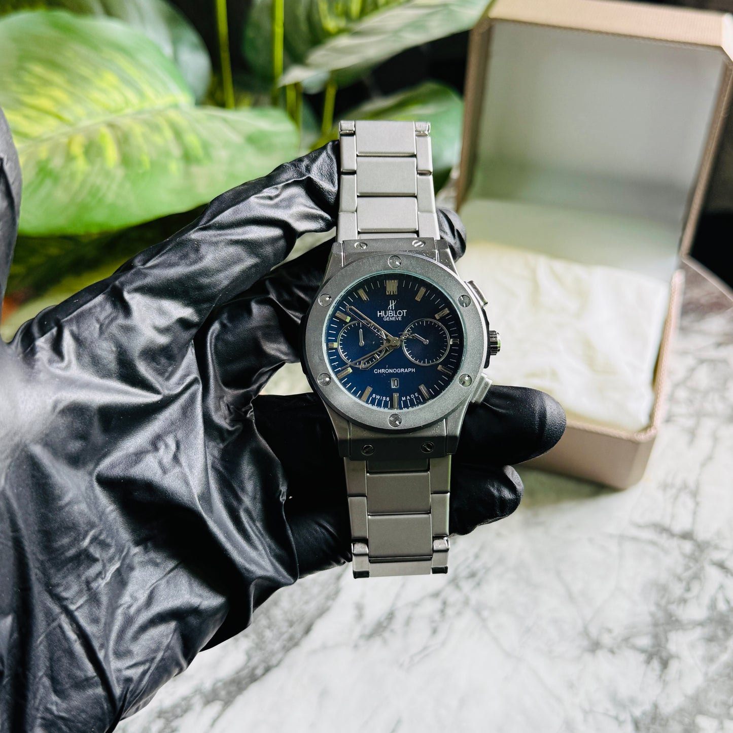 Hublot Stainless Steel ā Ocean Chronograph Dial