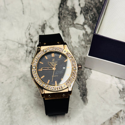Hublot Black Strap – Diamond Dial Edition