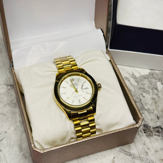 Rolex Full Golden Chain – White Dial