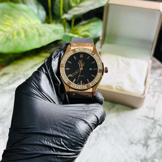Hublot Black Strap – Diamond Dial Edition