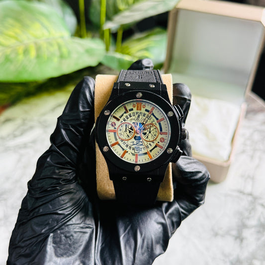 Hublot Full Black – White Dial Contrast