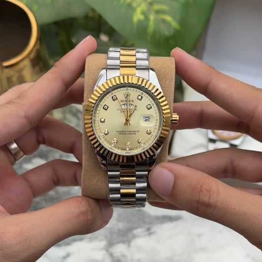 Rolex Stainless Steel 2-Tone – Golden Dial
