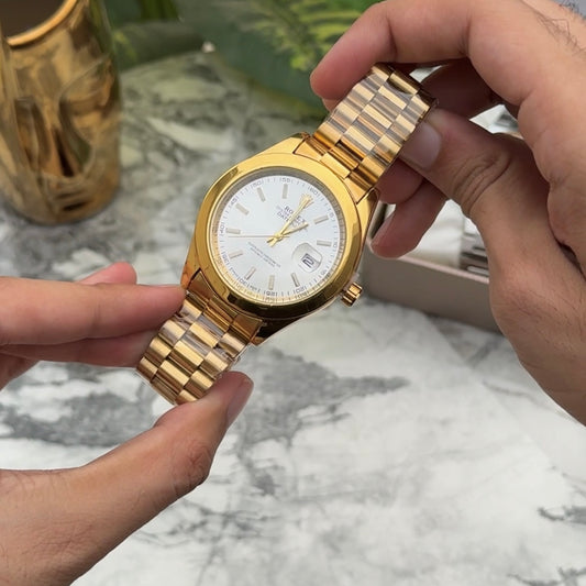 Rolex Full Golden Chain – White Dial