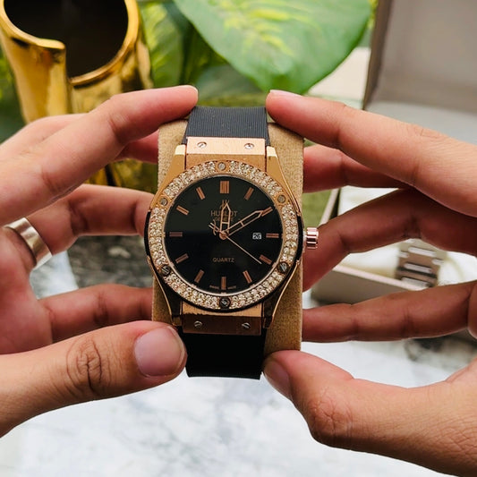 Hublot Black Strap – Diamond Dial Edition